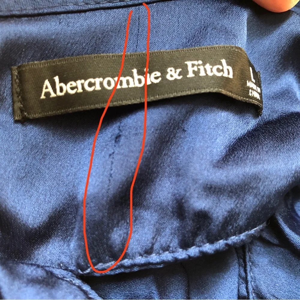 Abercrombie & Fitch Royal Blue Pleated Maxi Dress
